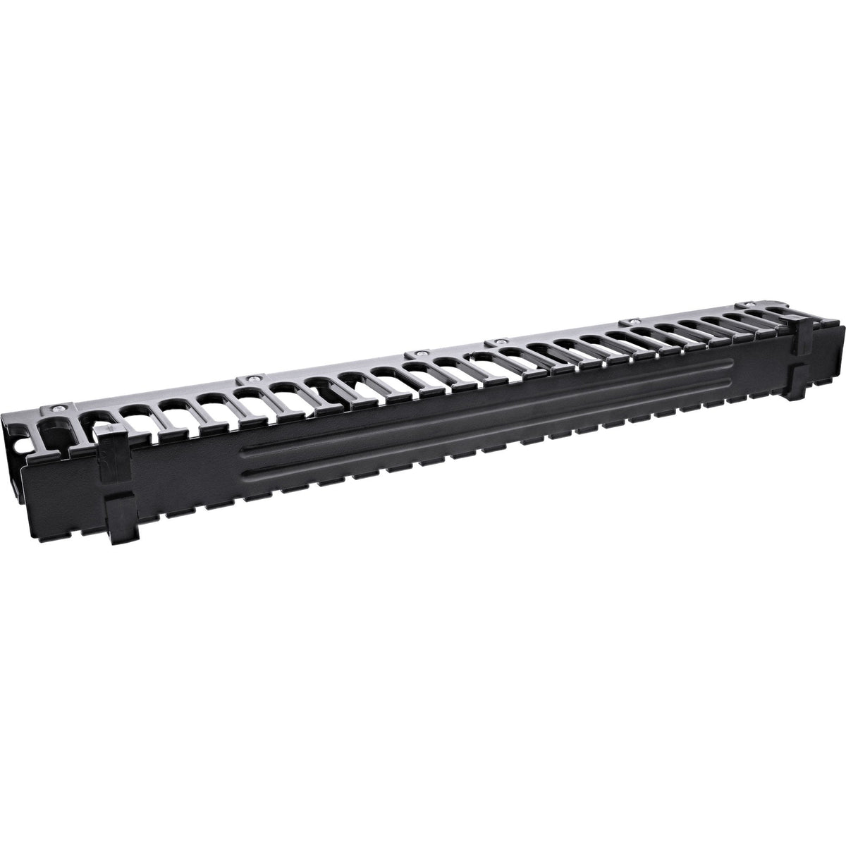 Inline® 19" 1u Cable Management Panel, Ral 9005 Negro