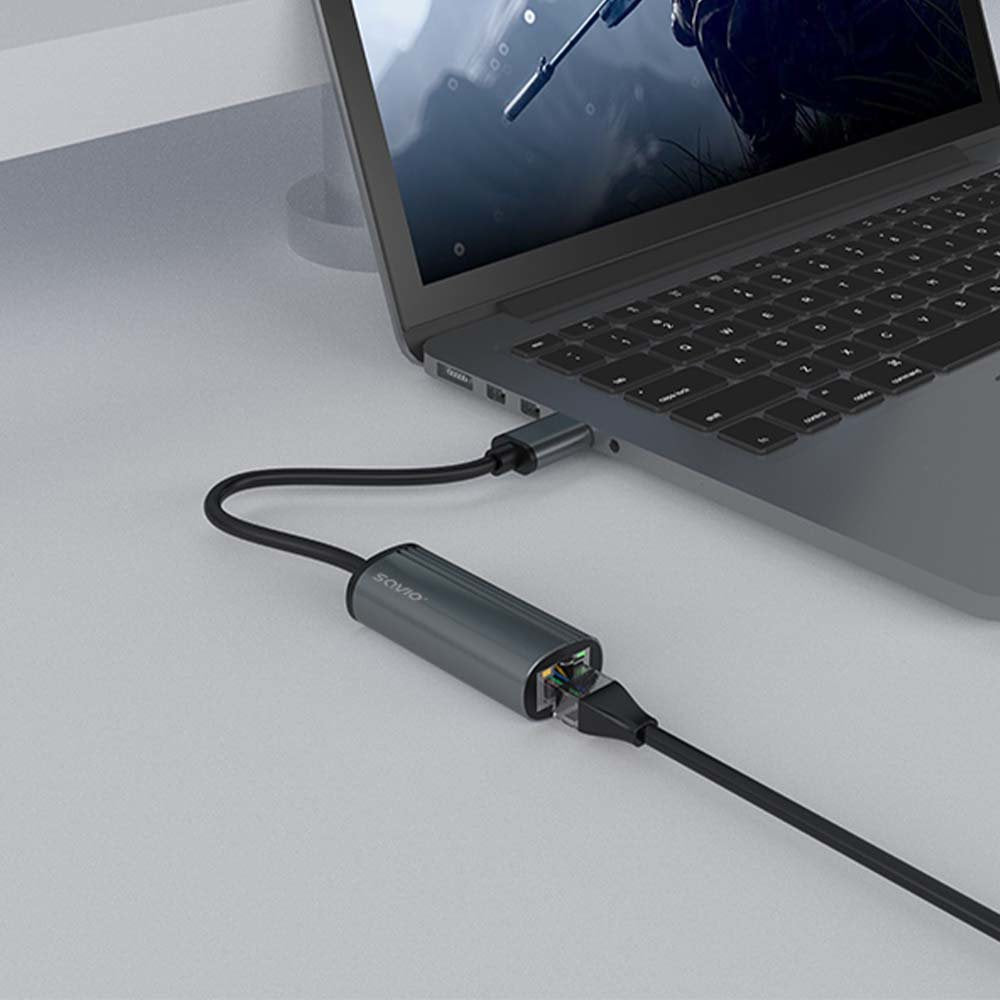 Savio Ak-55 Adapter Usb-A 3.1 Gen 1 Do Rj-45 Gigabit Ethernet