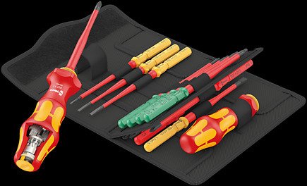 Wera Kraftform Kompakt Turbo I Imperial 1 Buscador De Herramientas, 16 Piezas, Llave De Vaso Rojo/Amarillo, 16 Piezas 5006641001