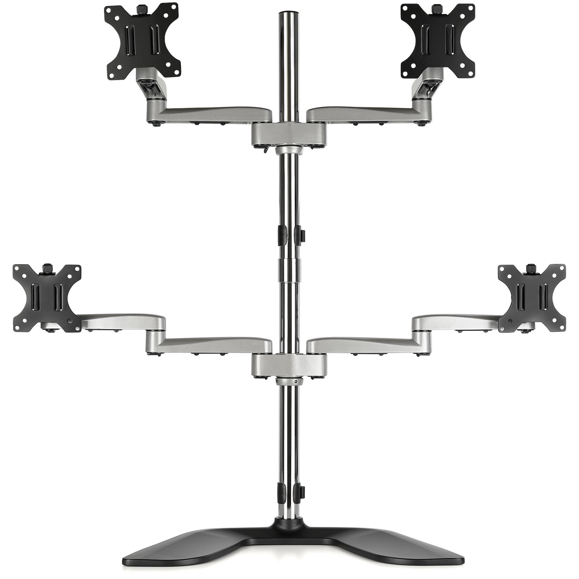 Startech.Com Base Soporte De Escritorio Para 4 Monitores - Articulado - En Acero Y Aluminio
