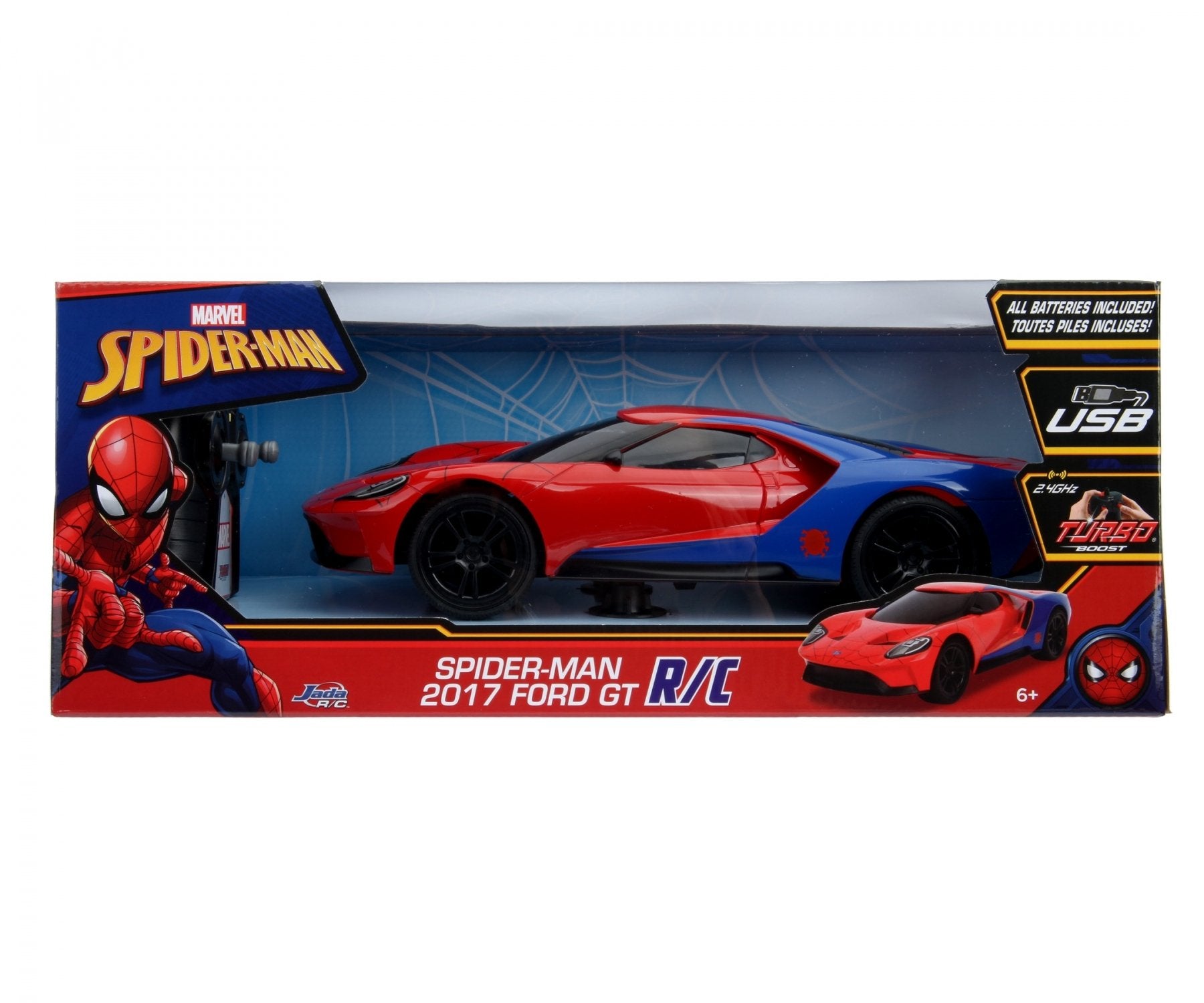 Jada Rc Marvel Spider-Man 2017 Ford Gt 2,4 Ghz 1:16   253226002
