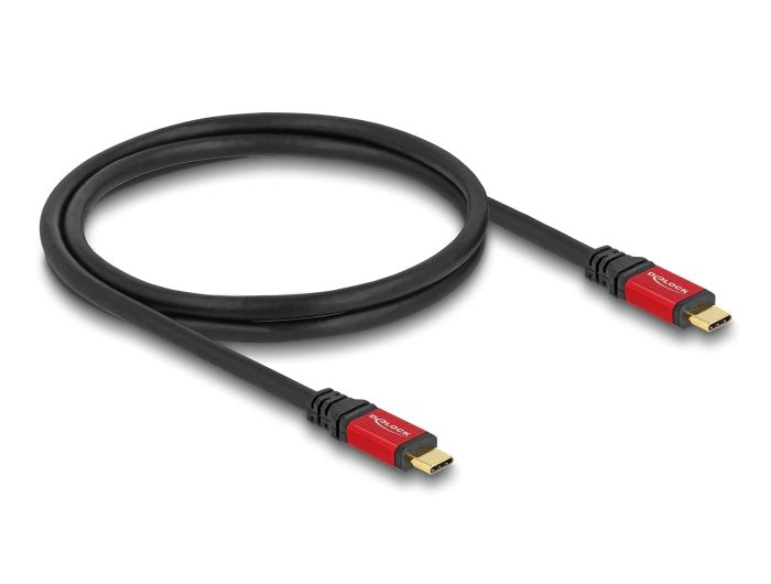 Delock 80050 Cable Usb 2.0 Usb Type-C Macho A Macho Pd 3.1 240 W E-Marker 1 M Rojo Metal