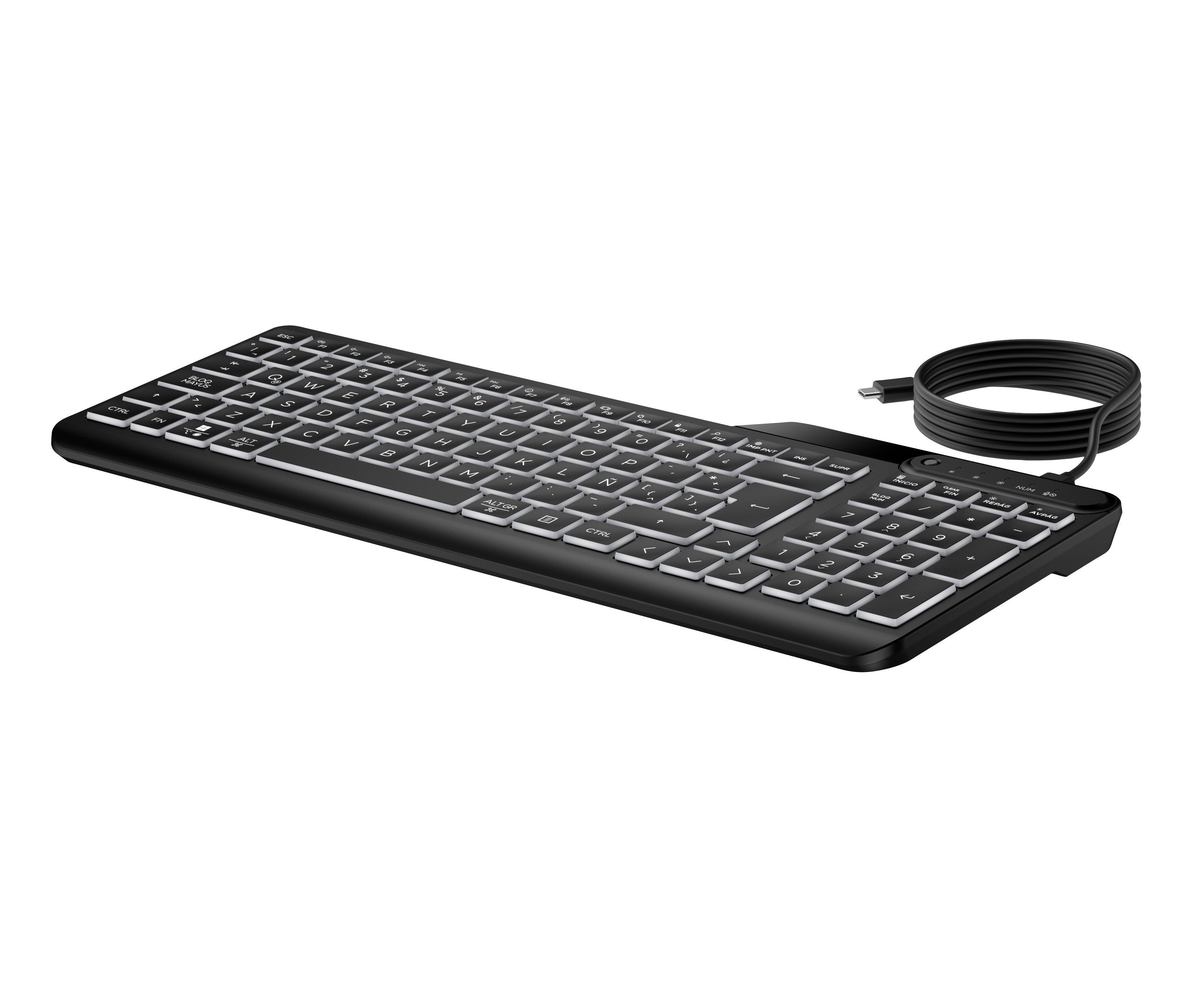 EAN 197192768860 - HP 405 Backlit Wired Keyboard teclado Oficina USB Negro imagen 9