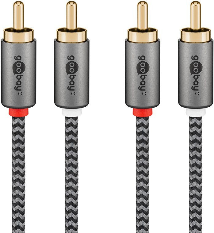 EAN 4040849652943 - Goobay 65294 cable de audio 3 m 2 x RCA Negro, Plata imagen 2
