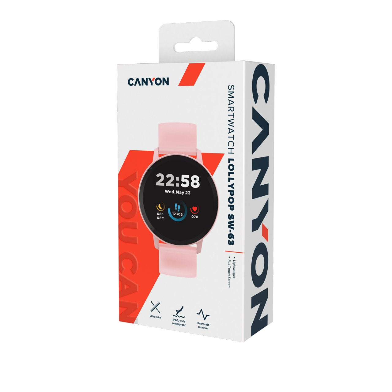 Smartwatch Lollypop Rosa Canyon Sensor Cardiaco/ Hasta 4 Dias En Standby/ Peso 35 Gramos
