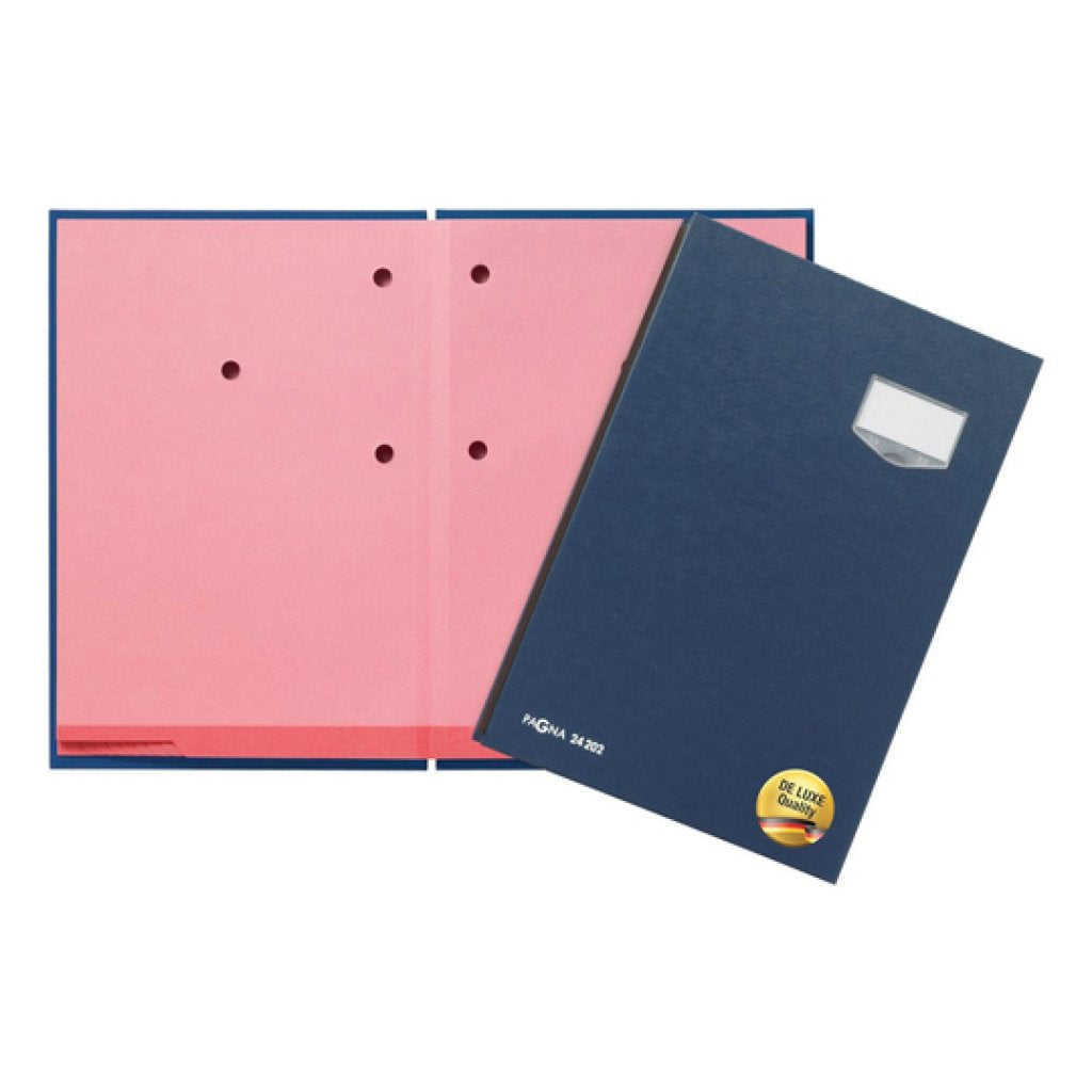 Carpeta Para Firmas Pagna De Luxe Plámico 20 Compartimentos Azul