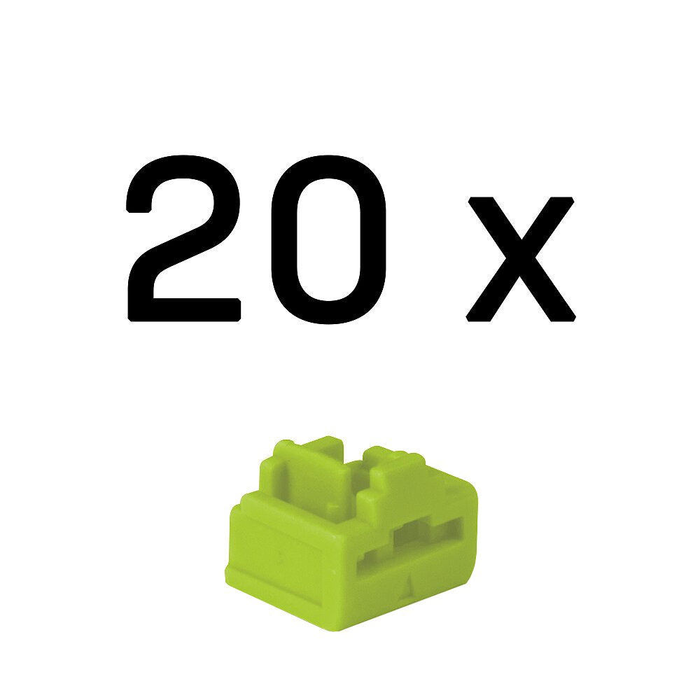 Rj45 Port Locks Green 20pcs.