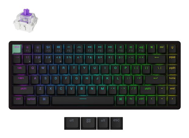 EAN 4895248889045 - Keychron K2 HE teclado Juego USB + RF Wireless + Bluetooth QWERTY Inglés Negro imagen 1