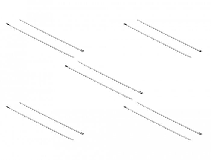 Delock Edelstahlcablebinder L 500 X B 4,6 Mm 10 Stück