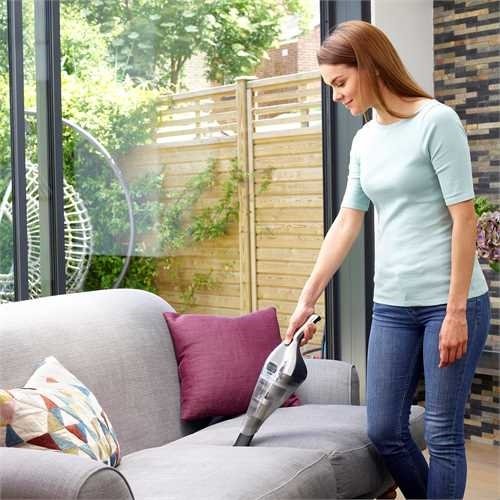 EAN 5035048698112 - Black & Decker NVC220WC-QW aspiradora de mano Cromo, Titanio, Transparente Sin bolsa imagen 6