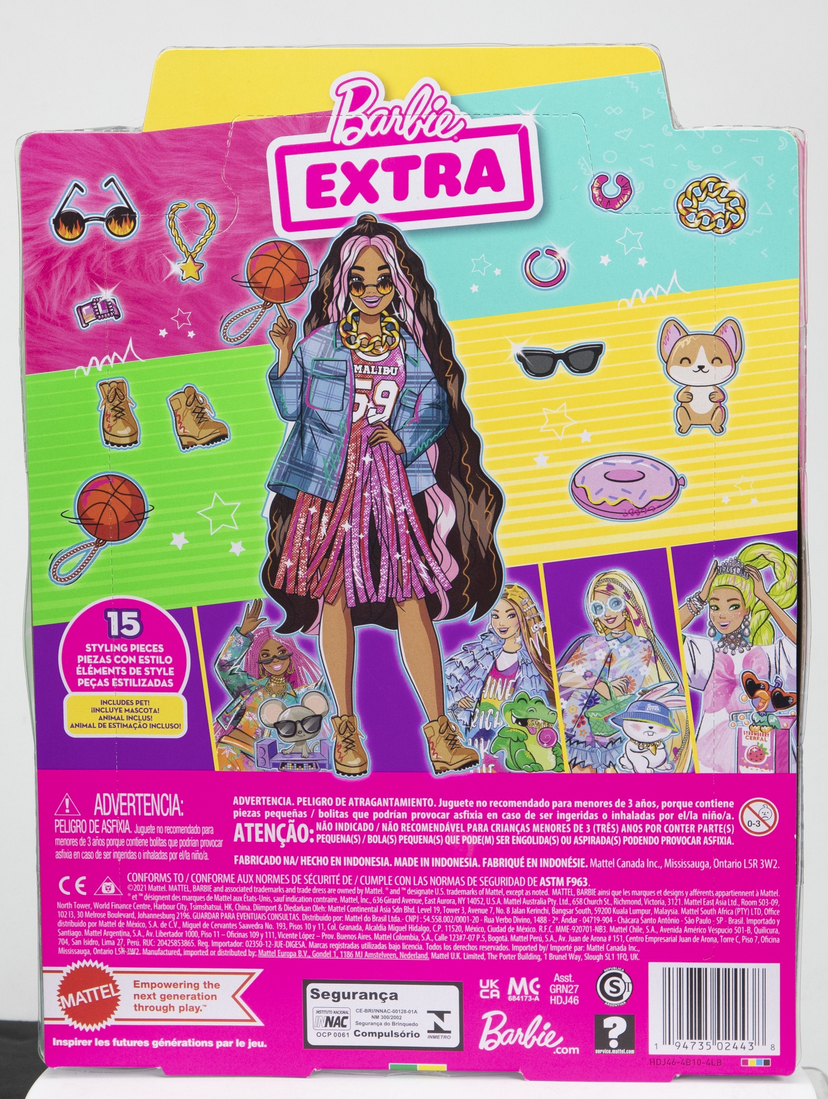 Muñeca Mattel Barbie Mirada De Baloncesto Extra Hdj46