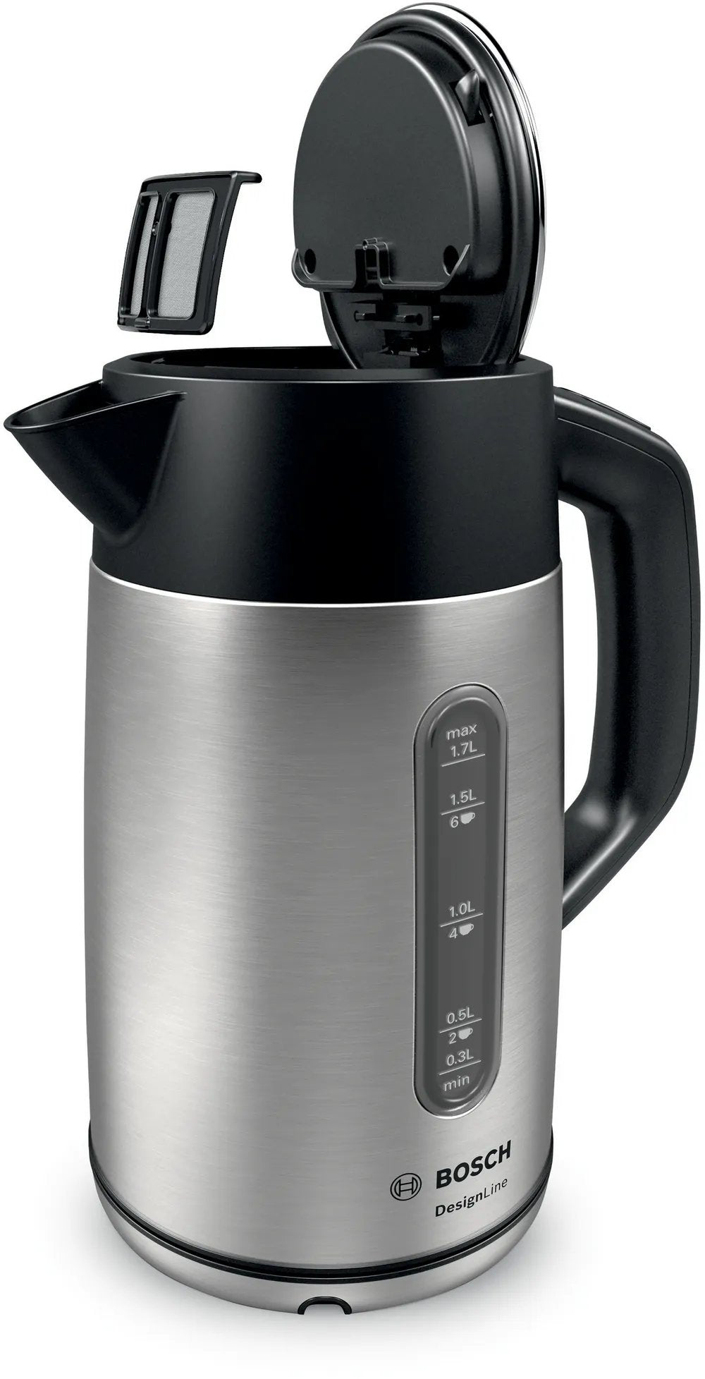 EAN 4242005188062 - Bosch TWK4P440 tetera eléctrica 1,7 L 2400 W Negro, Acero inoxidable imagen 16