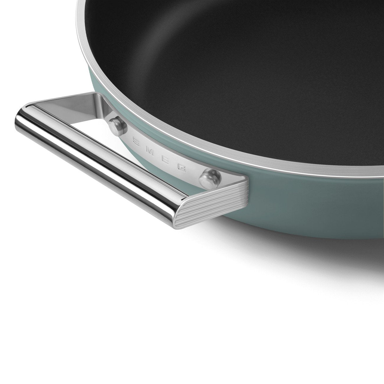 Smeg Dpf2812egm Pfanne, 28 Cm, Keramik, Edelstahlgriffe, Smaragdgrün