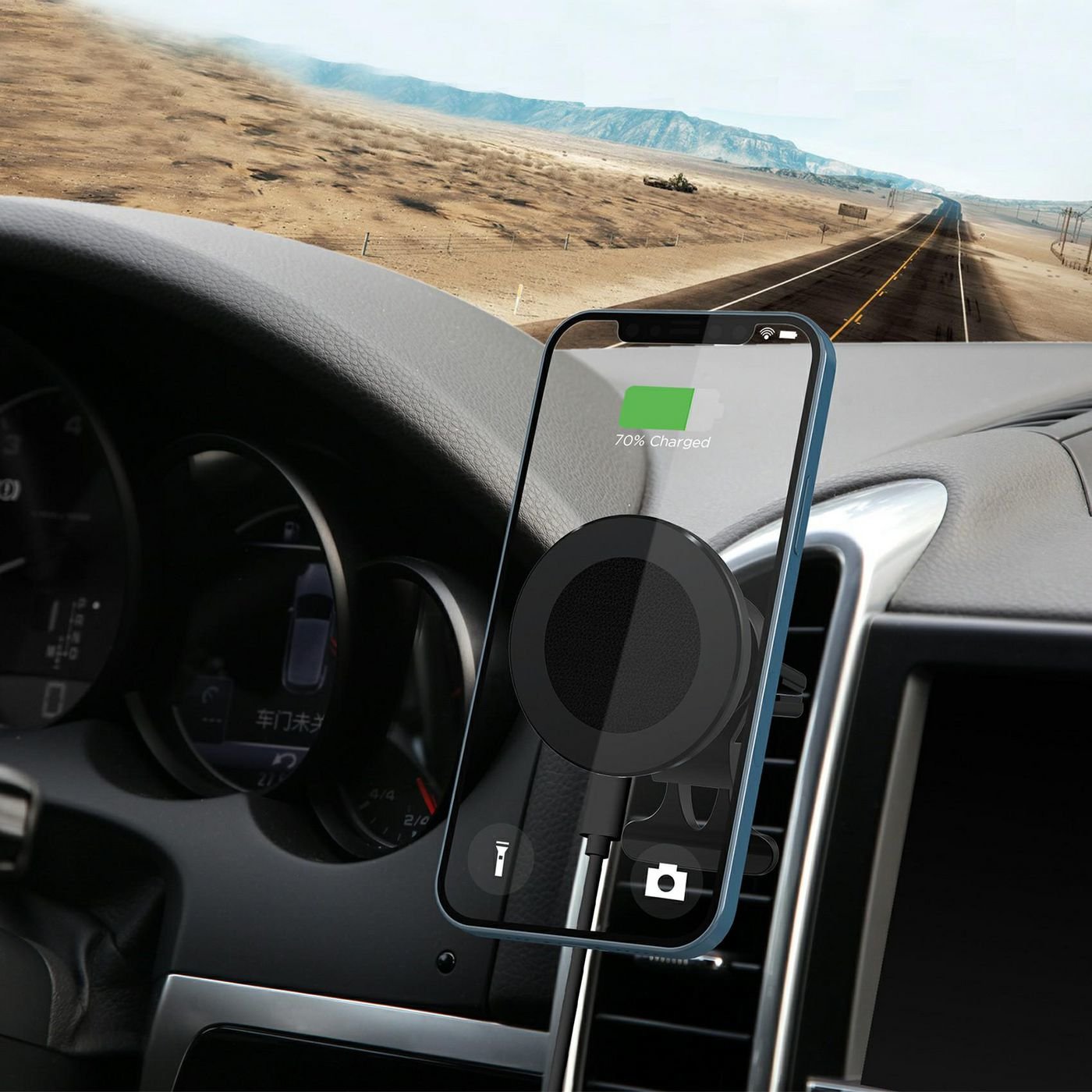 Estuff Magnetic Wireless Car Charger Aluminio Auto