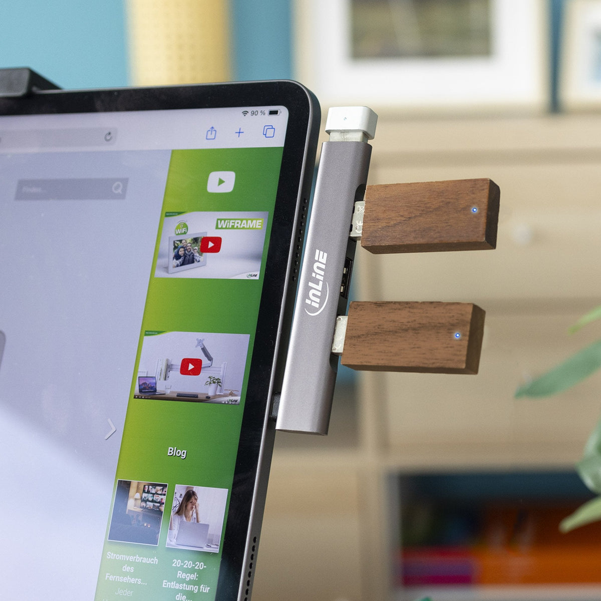 Inline® Slim Usb-C Hub, 4-Port, Usb 3.0 + 3x Usb 2.0, Slim Design