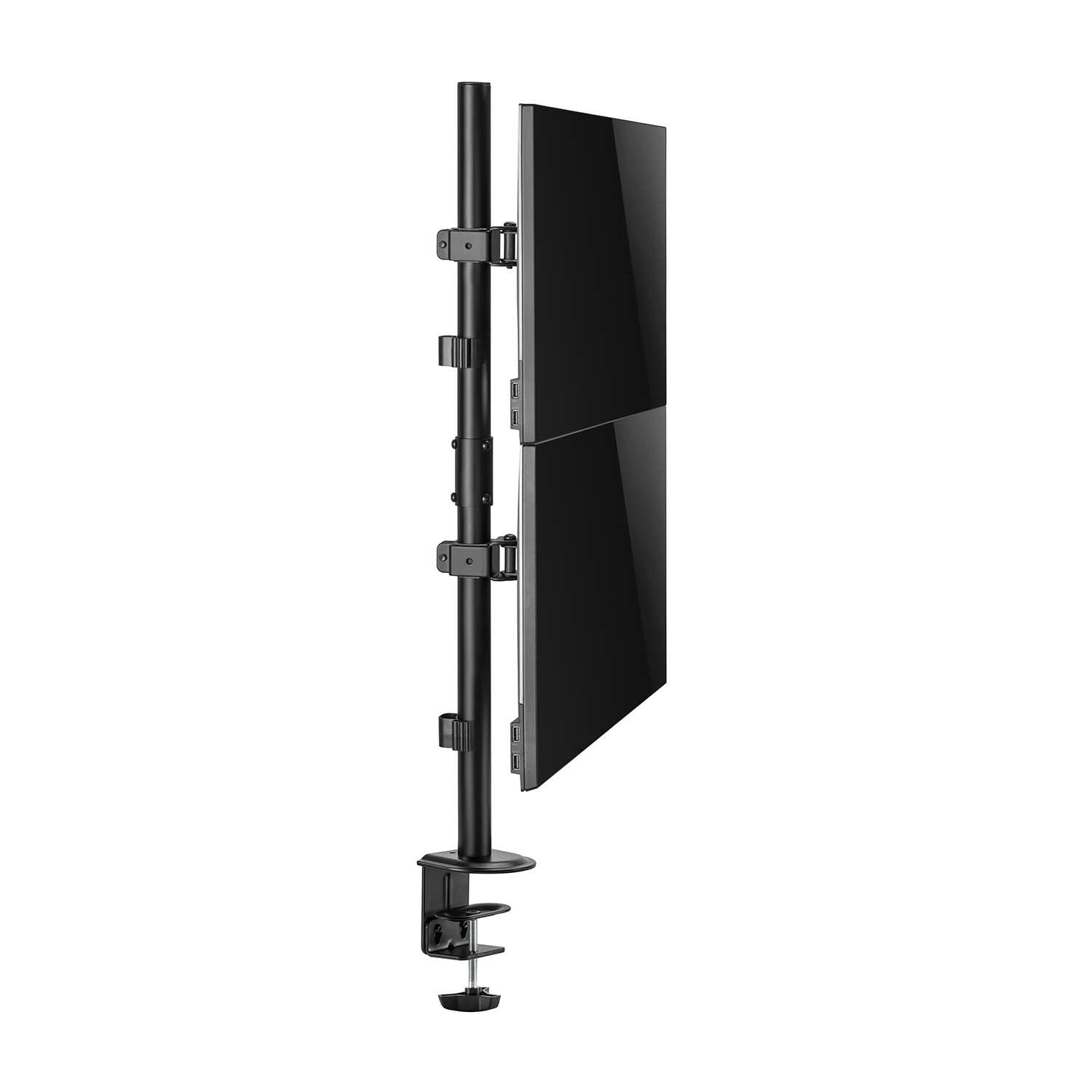 Aisens Soporte De Mesa Eco Giratorio E Inclinable Para 2 Monitor/Tv 9kg De 17-32, Negro