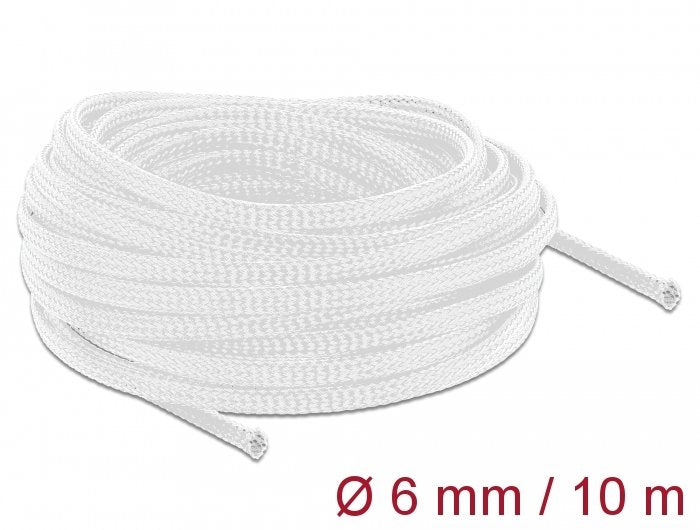 Geflechtschlauch Dehnbar 10 M X 6 Mm Weiss