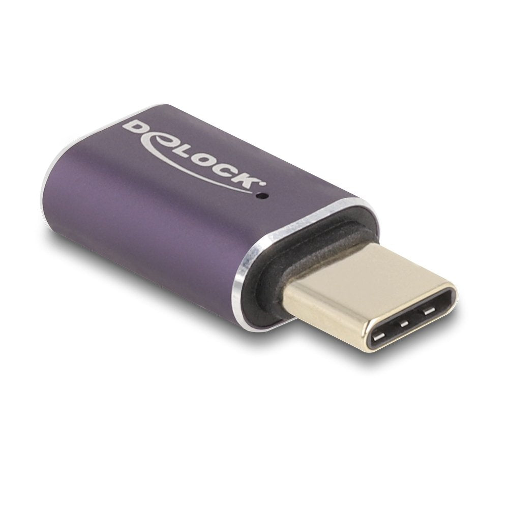 Delock Usb Adapter 40 Gbps Usb Type-C Pd 3.1 240 W Stecker Zu Buchse Portschoner 8k 60 Hz Metall