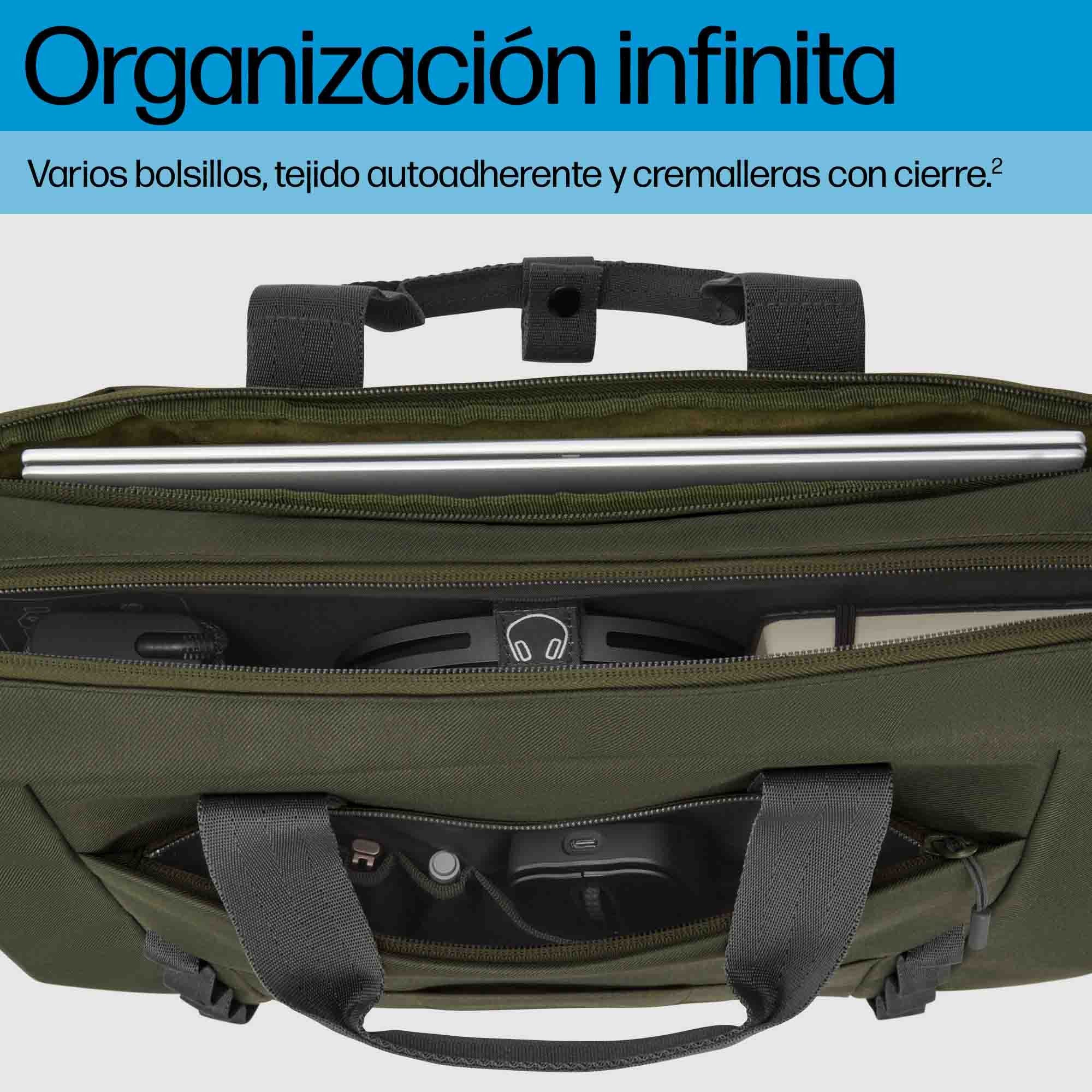 EAN 0197961660296 - HP 15.6 Modular Laptop Bag 39,6 cm (15.6") Bandolera Verde, Gris imagen 7