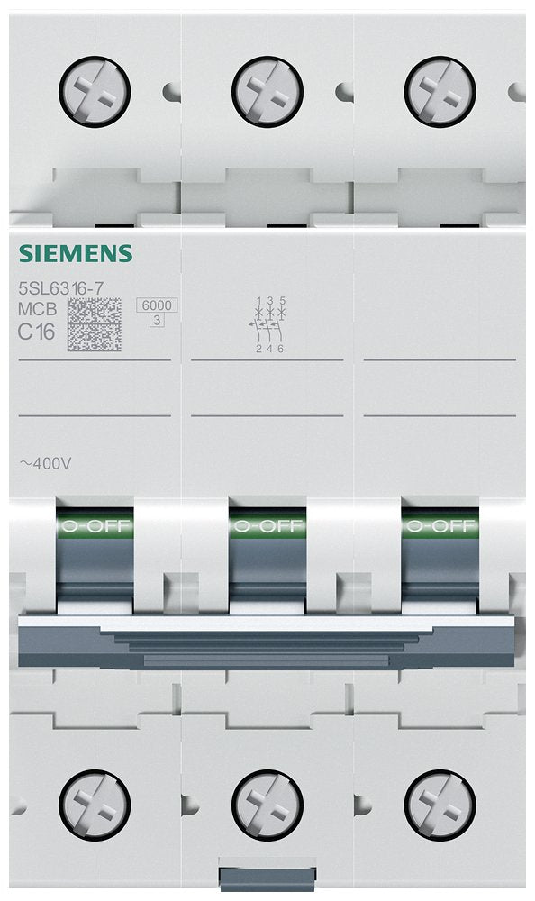 Siemens Automat C 16a 5sl63167 400v 6ka 3p