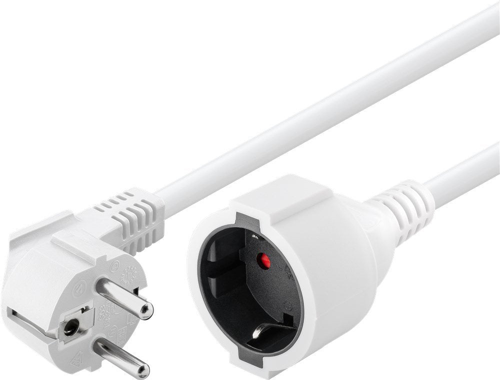 Prolongador Cable Eléctrico Schuko M A H De  5 M Blanco Goobay Bolsa De Colgar Retail