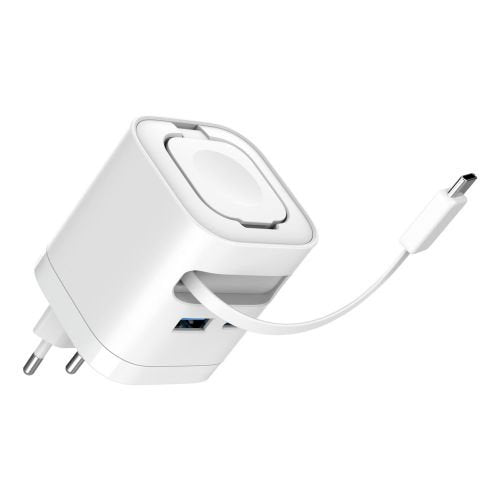 Ansmann Cargador Usb C De 65 W Con Cable Integrado Y Cargador De Apple Watch