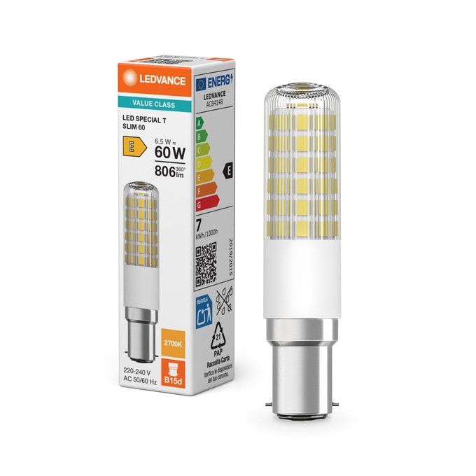 Osram Led Special T 6.5w 827 Clear B15d Schlanke Led-Lampen Mit B15d-Sockel