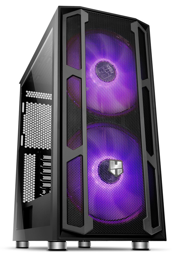 Caja Pc Nox Torre Atx Hummer Nova Argb 2xven 200mm Argb/Control Led/Lateralcristaltemplad Nxhummernova