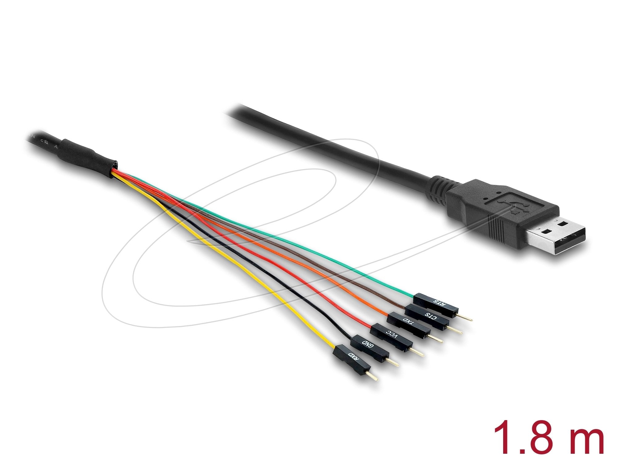 Konverter Usb 2.0 Typ-A Zu Uart Ttl (5 V) Schnittstelle Mit 6 X Pfostenstecker Tx Rx Cts Rts Und 5 V Ausgangsspannung 1,8 M