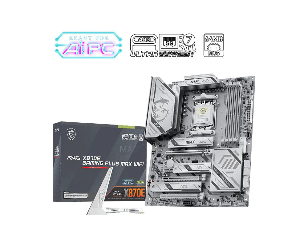 EAN 4711377406727 - MSI MAG X870E GAMING PLUS MAX WIFI placa base AMD X870E Zócalo AM5 ATX imagen 1
