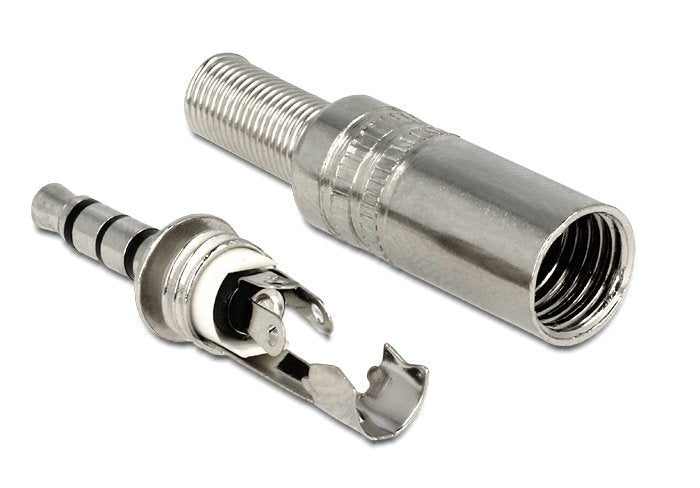 Klinkenstecker 3,5 Mm 4 Pin Stereo Mit Knickschutz Lötversion