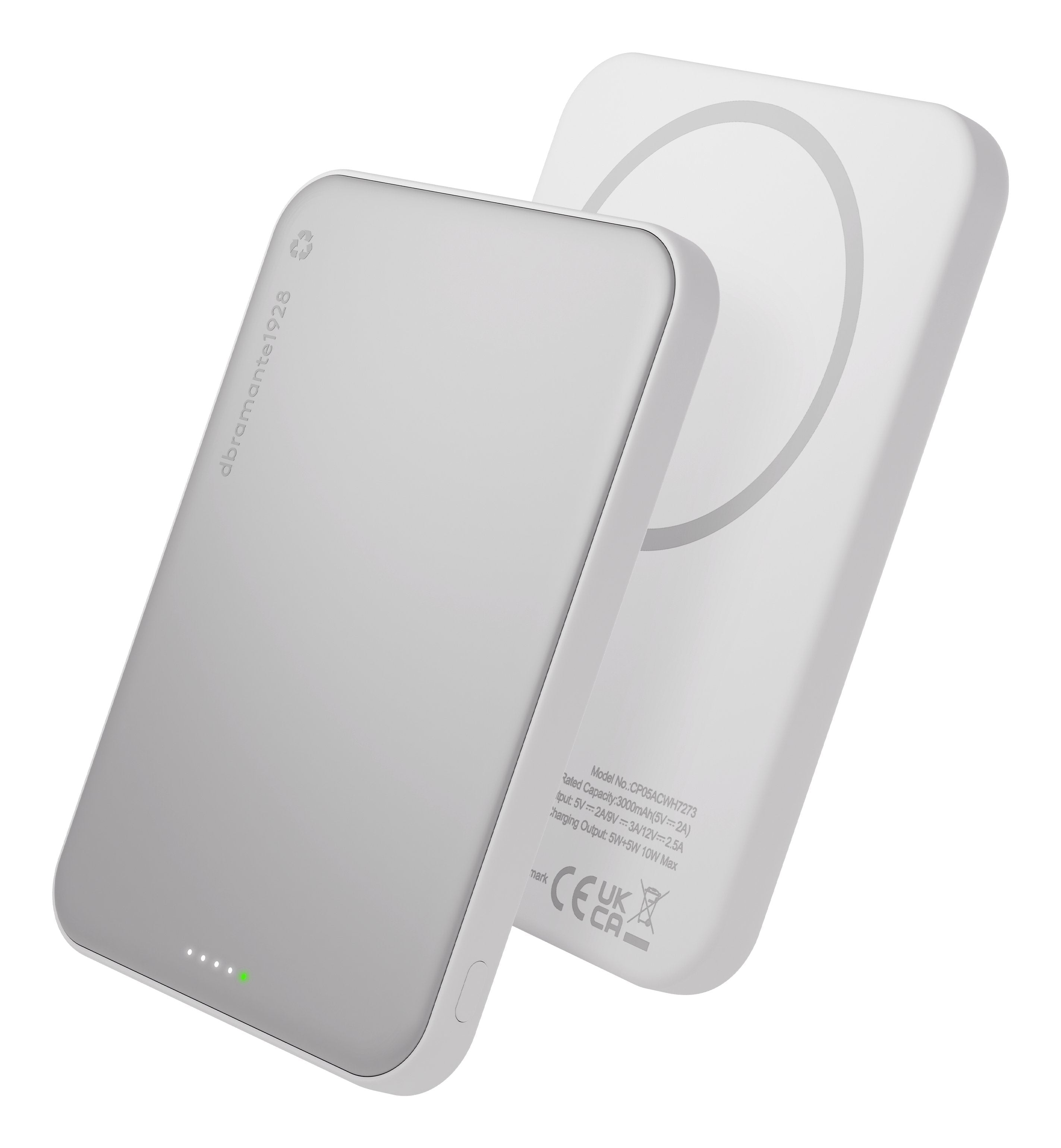 Dbramante1928 Re-Charge Cargador Inalámbrico Slim Qi2.2 5000 Mah 25 Vatios Blanco