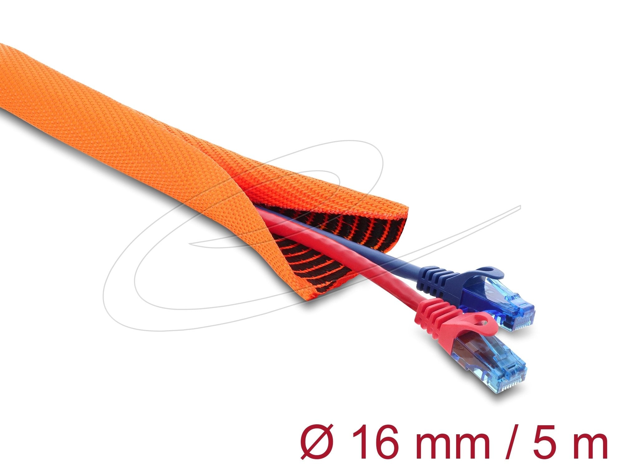 Delock Cableschutzschl. Selbstschl. Doppellagig 5mx16mm Or.
