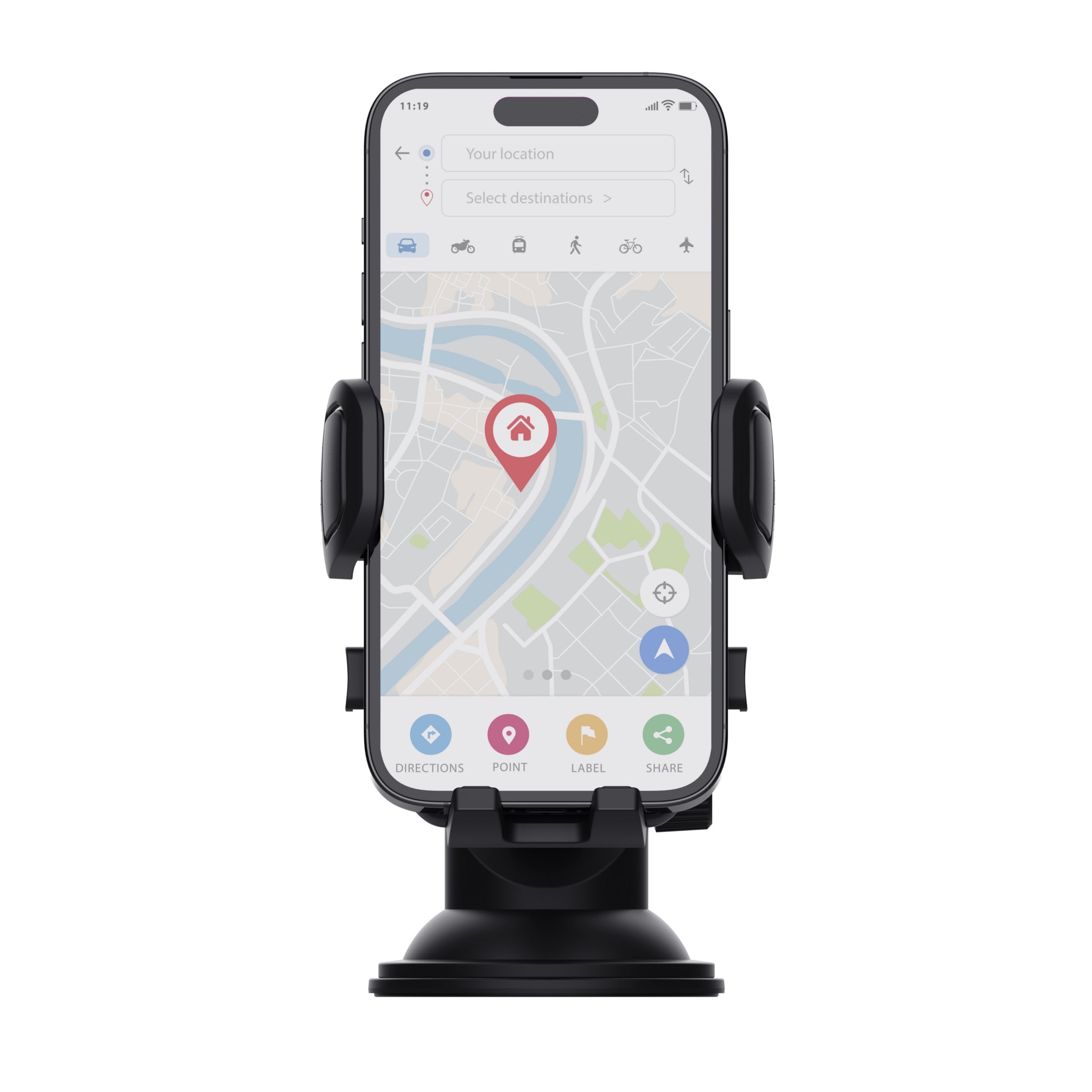 Soporte De Smartphone Para Coche Con Sujeción Para Parabrisas Trust Runo