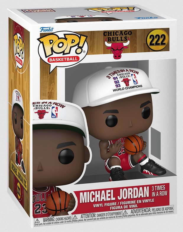 Figura Pop Nba Chicago Bulls Michael Jordan 3 Times In A Row