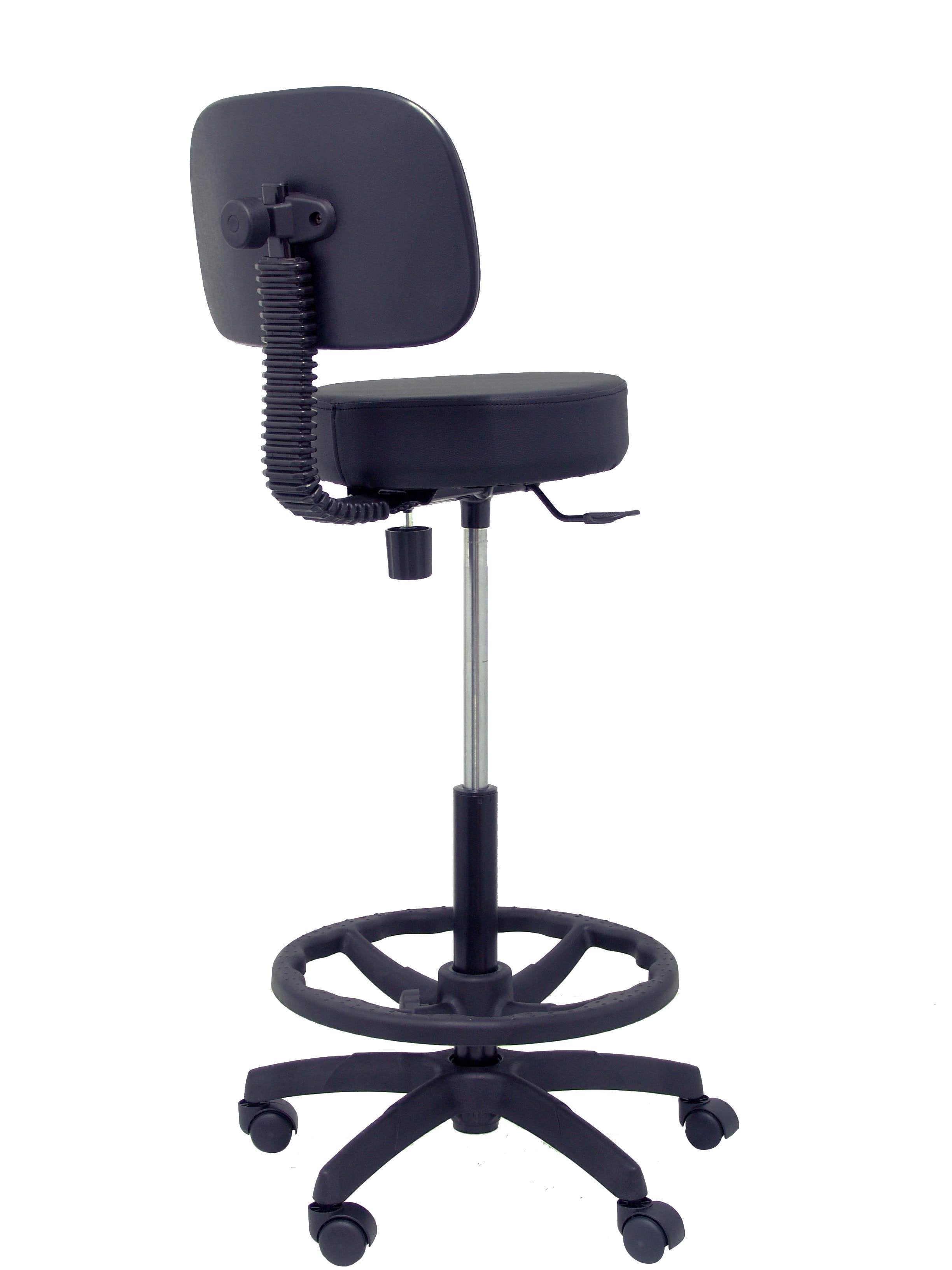 Taburete Llanos Similpiel Negro T01clspne
