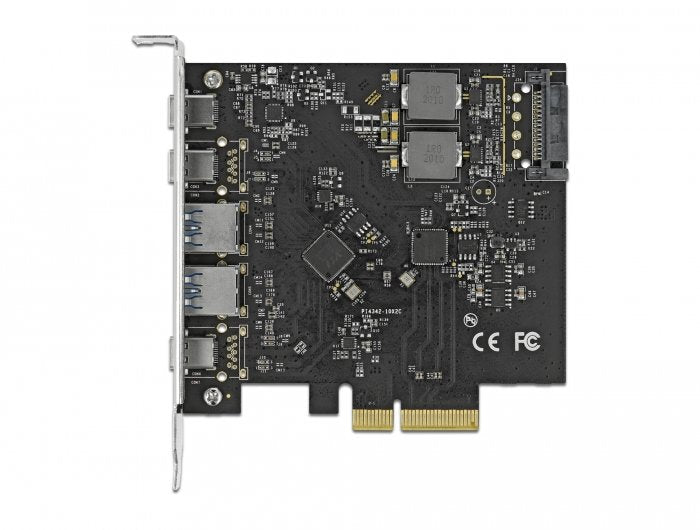 Delock Tarjeta Pci Express X4 A 3 X Usb Tipo-C + 2 X Usb Typ-A