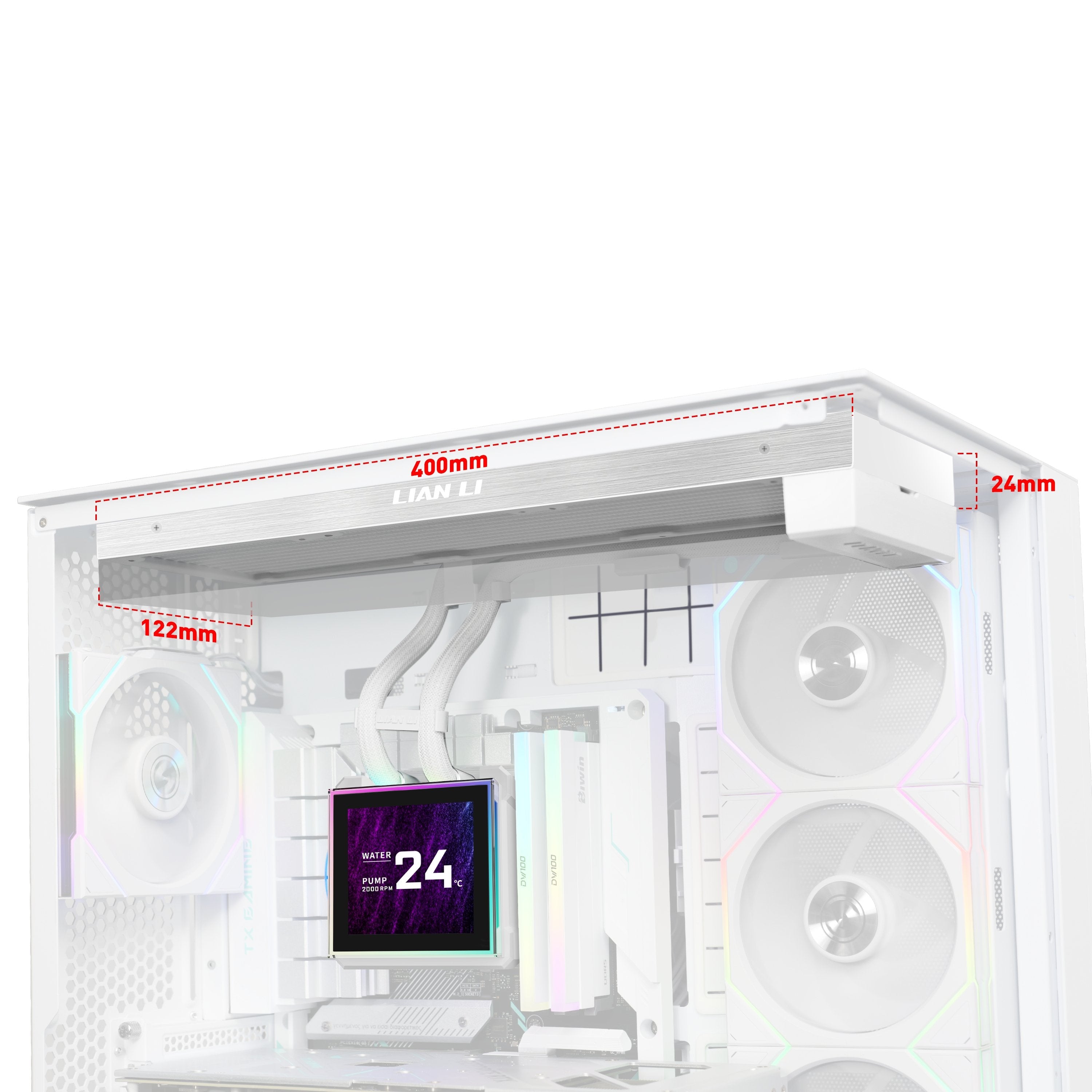 K Lian Li Hydroshift Ii Lcd-S 360n Blanco Aio-Refrigeración Líquida