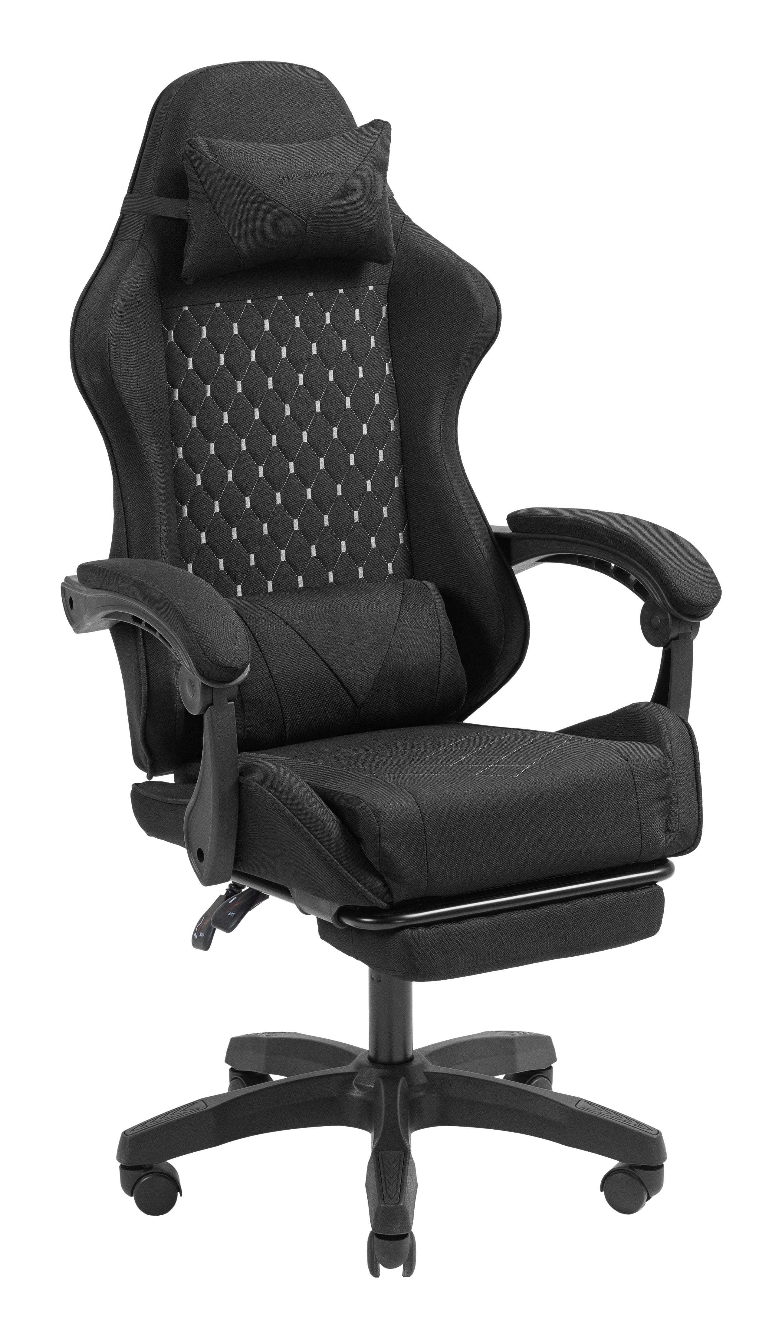 Silla Gaming  Mgc-X Pro Reposapies Negro Mars Gaming 120kg Max/ Resposabrazos Ajustable/ Inclinacion 90-135º/ 5 Ruedas