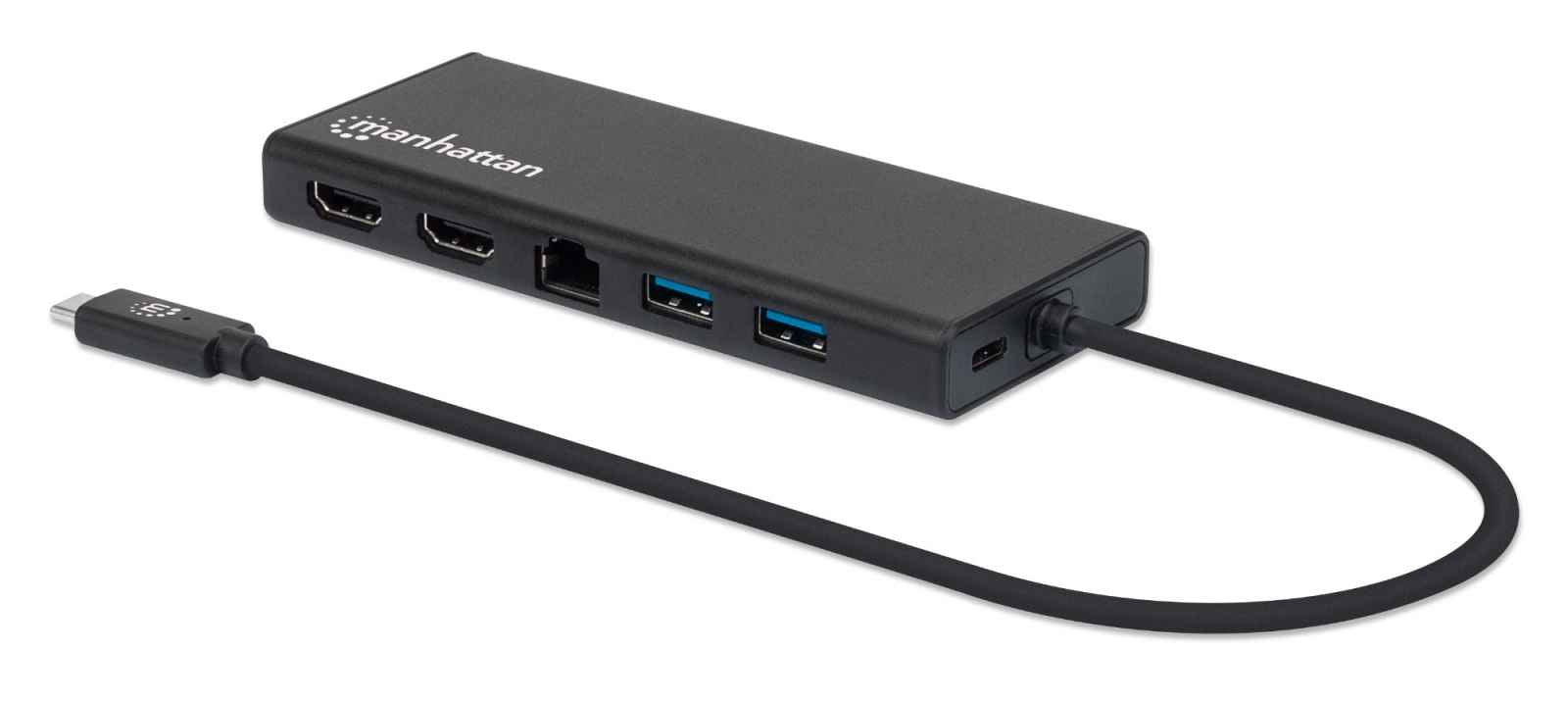 Convertidor Manhattan 152747 Usb-C 3.0 A Rj45 2x Hdmi