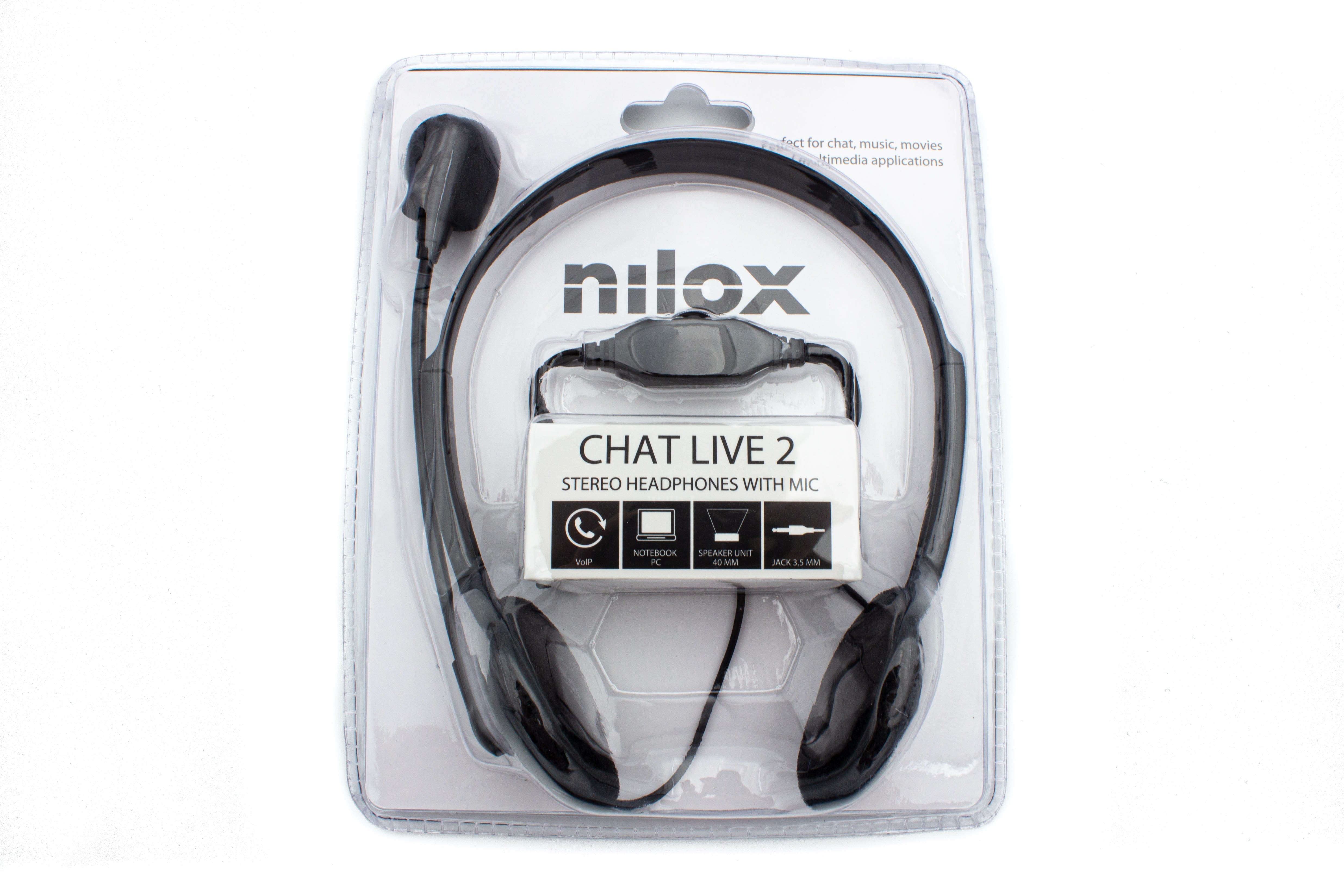 Auriculares Nilox Microfono Control Vol Negro Alambrico