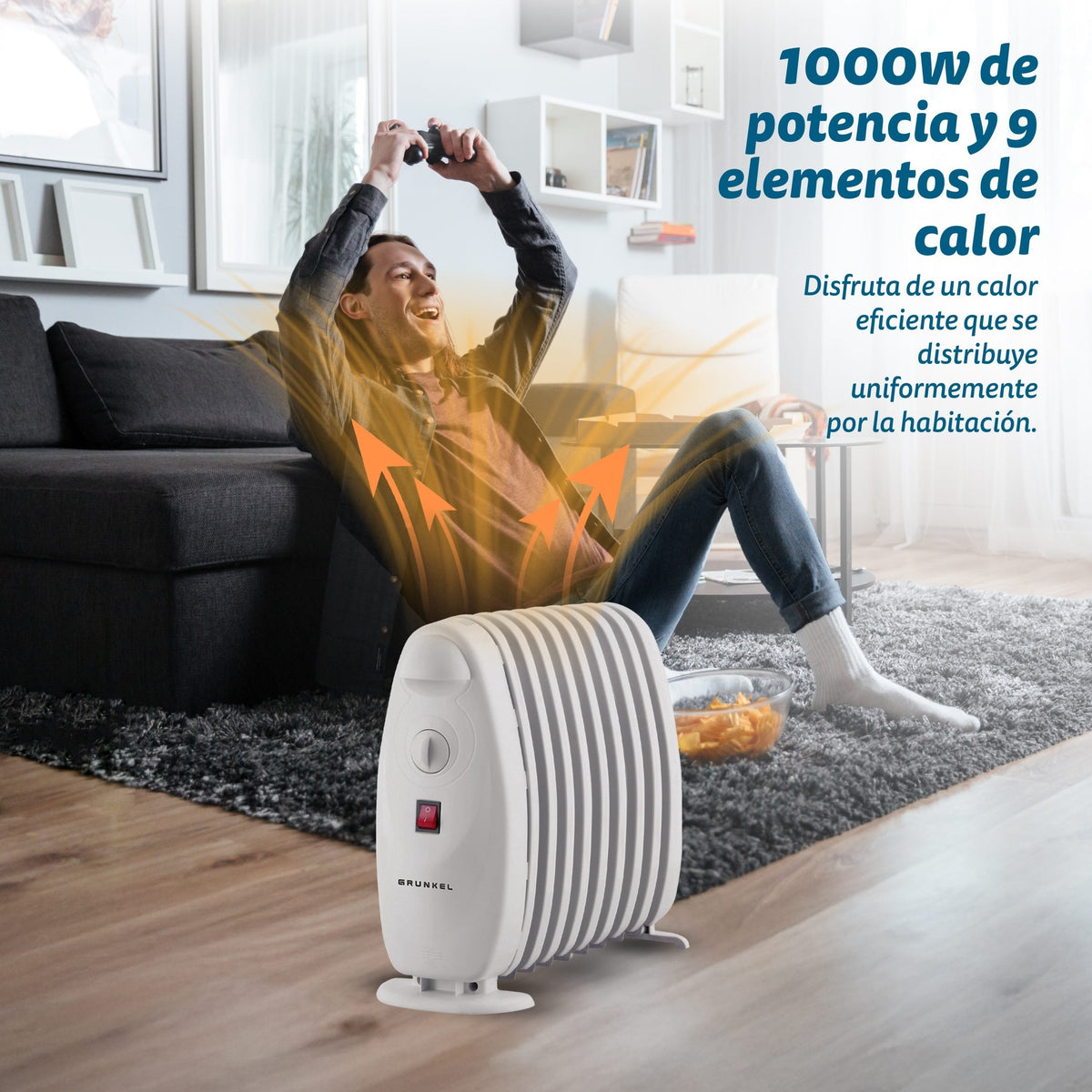 Radiador Grunkel Oil Cooler 1000w White Racp-100d