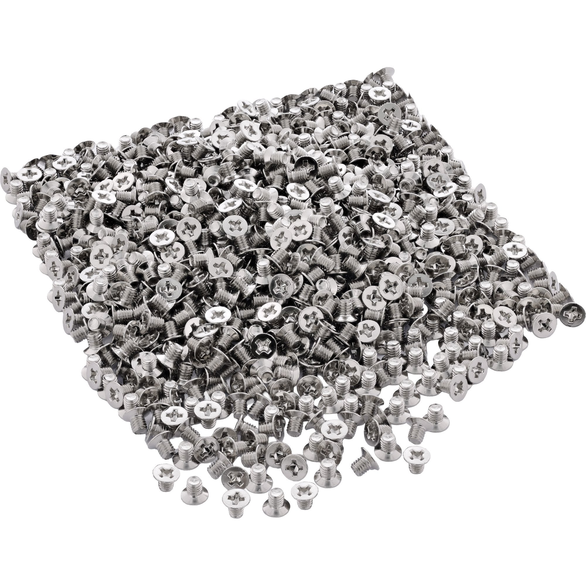 1000 Piezas Pack Tornillo Inline Para Hdd/Ssd De 2,5", 3 Mm, Cabeza Plana, Plateado