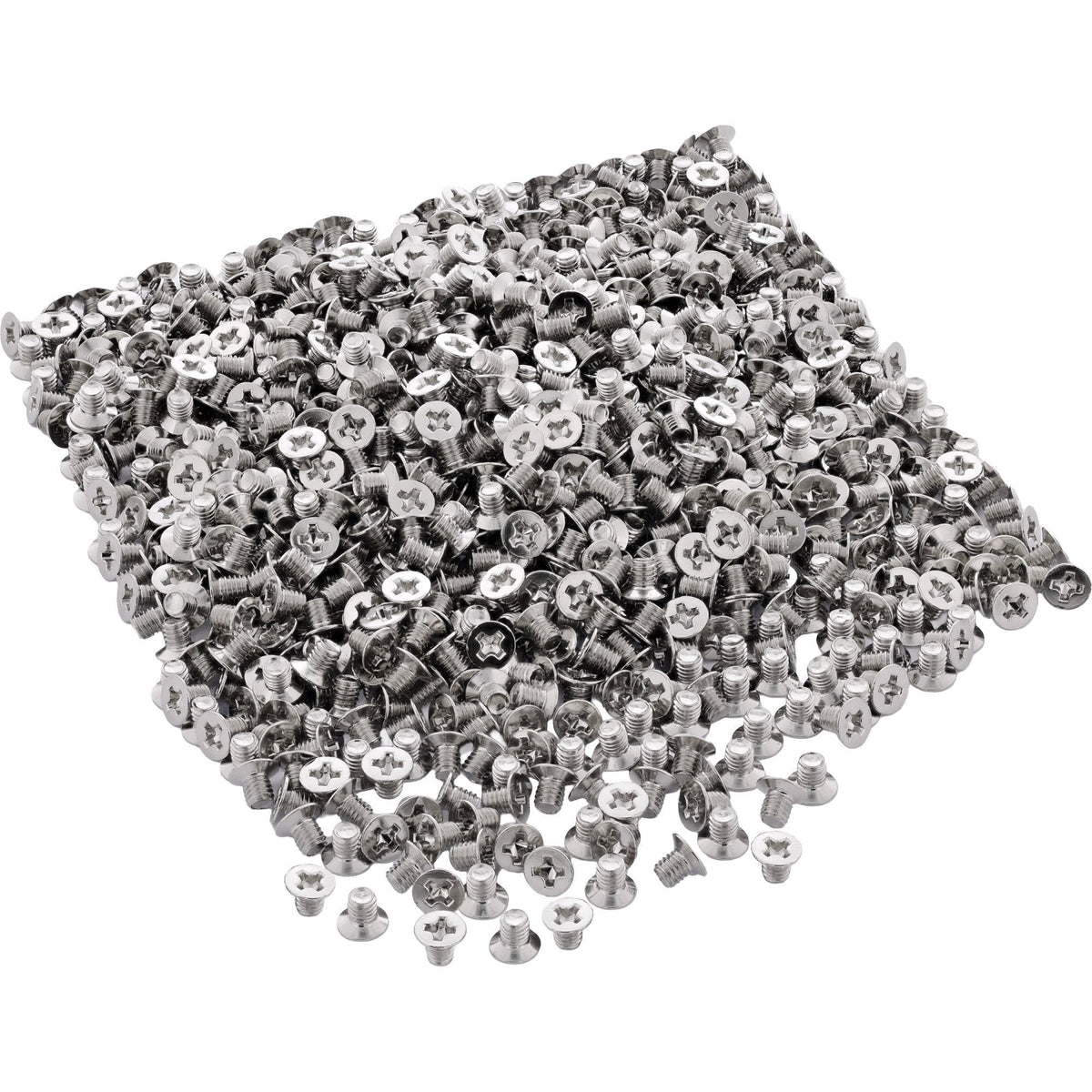 100 Piezas Pack Tornillo Inline Para Hdd/Ssd De 2,5", 3 Mm, Cabeza Plana, Plateado
