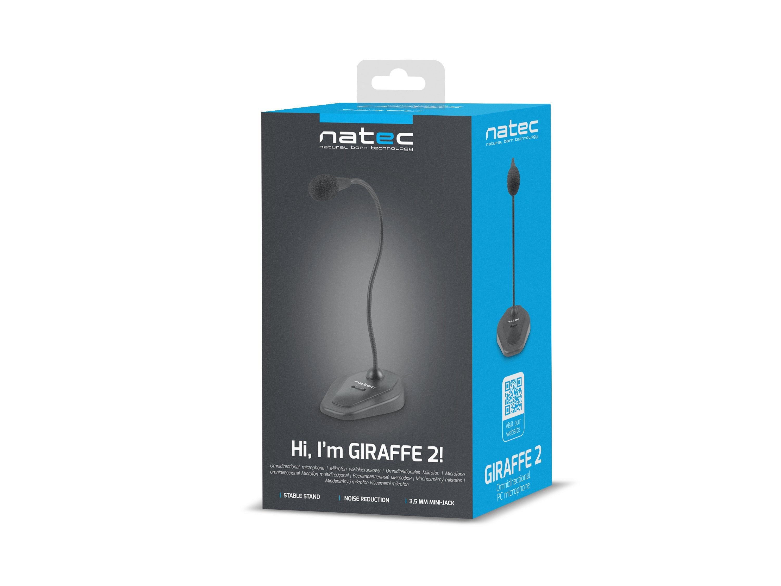 Micrófono Natec Giraffe 2 Nmi-1563 Color Negro