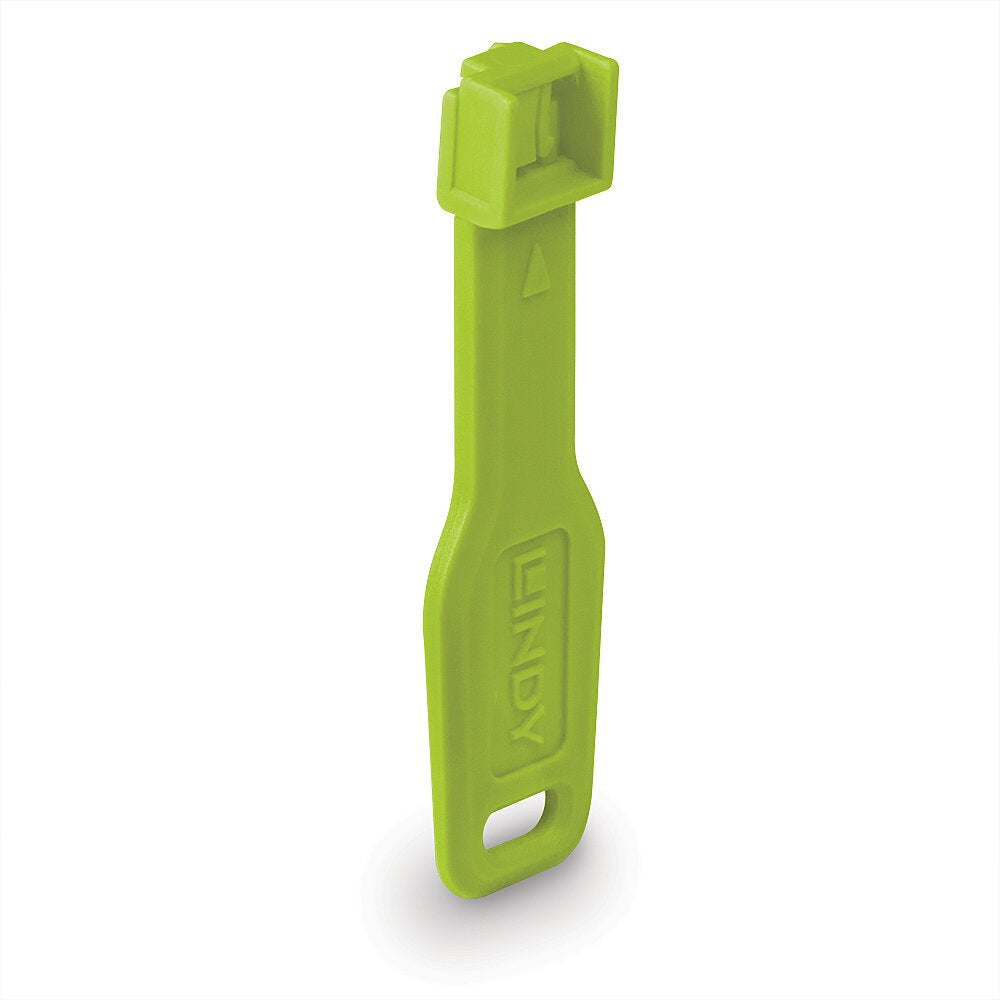 Rj45 Port Locks Green, 10x + 1 Key