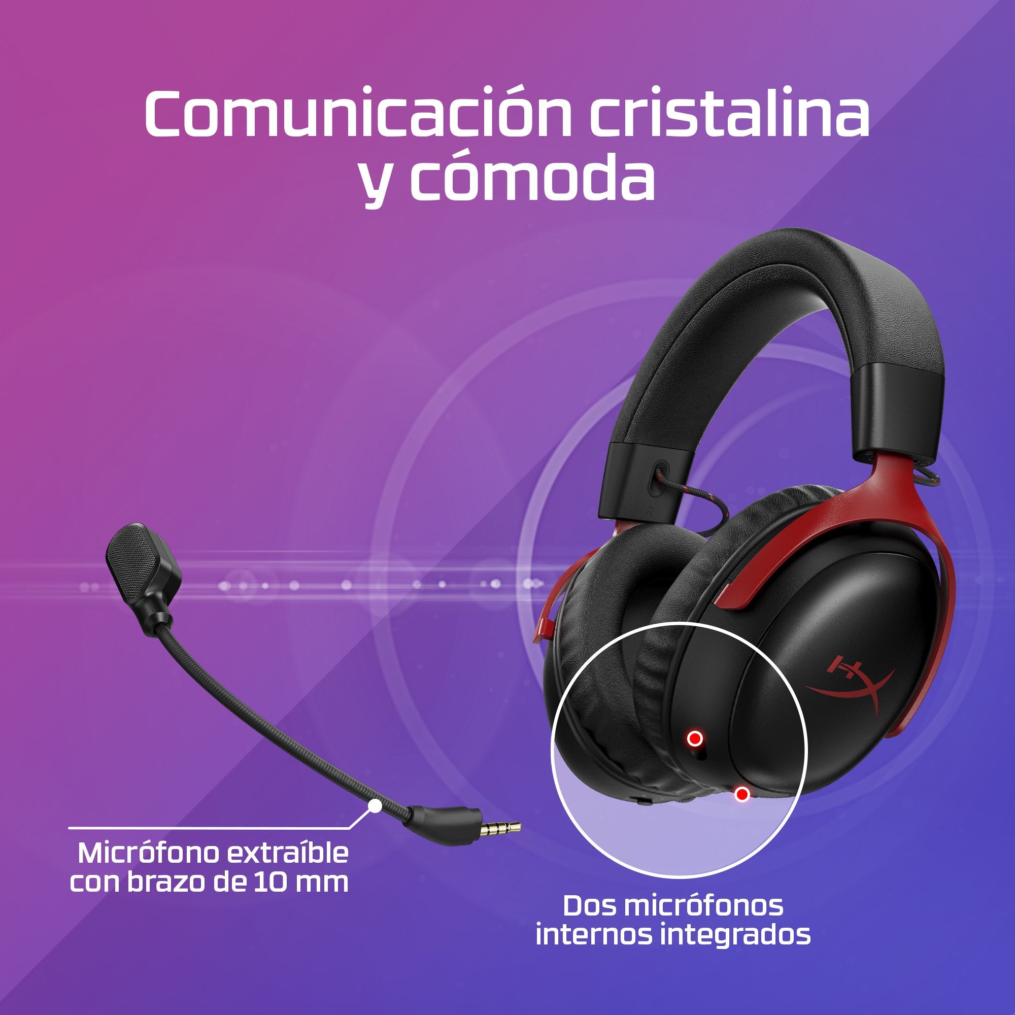 EAN 0198415435590 - HyperX Cloud III S Wireless Black Gaming Headset Inalámbrico Diadema Juego Bluetooth imagen 7