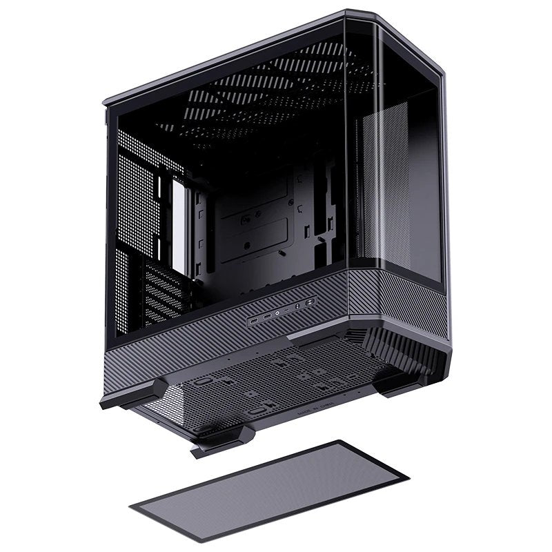 Jonsbo D400 Pc-Gehäuse, Midi Tower, Atx, Tempered Glass - Schwarz