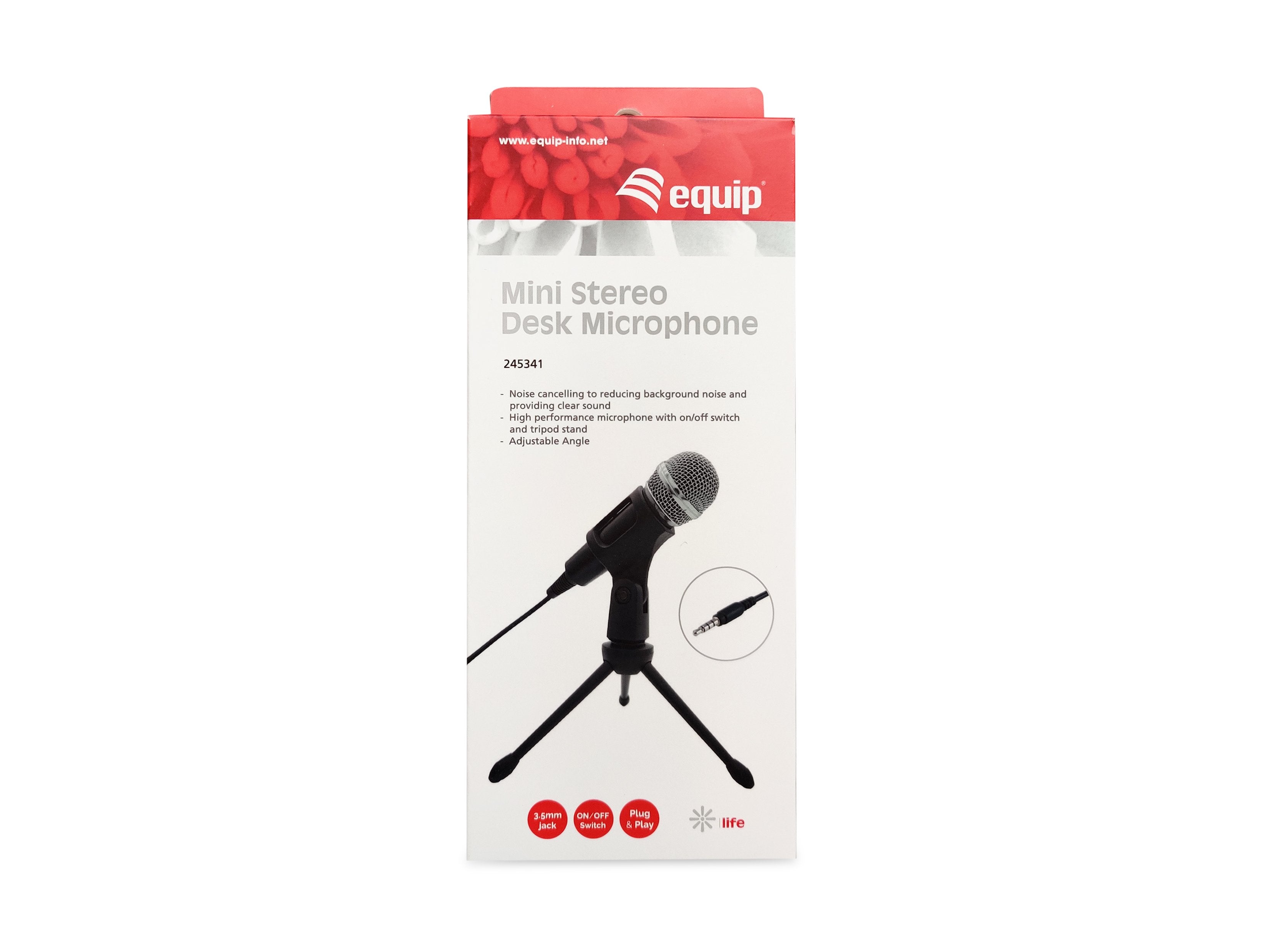 Microfono Sobremesa Equip Life Onmidireccional Usb  Cancelacion Ruido Boton Mute