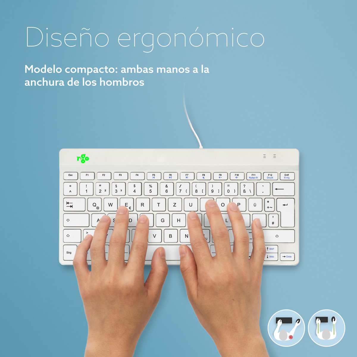 EAN 8719274491996 - R-Go Tools RGOCODEWDWH teclado Oficina USB Alemán imagen 8